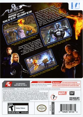 Fantastic Four - Rise of the Silver Surfer box cover back